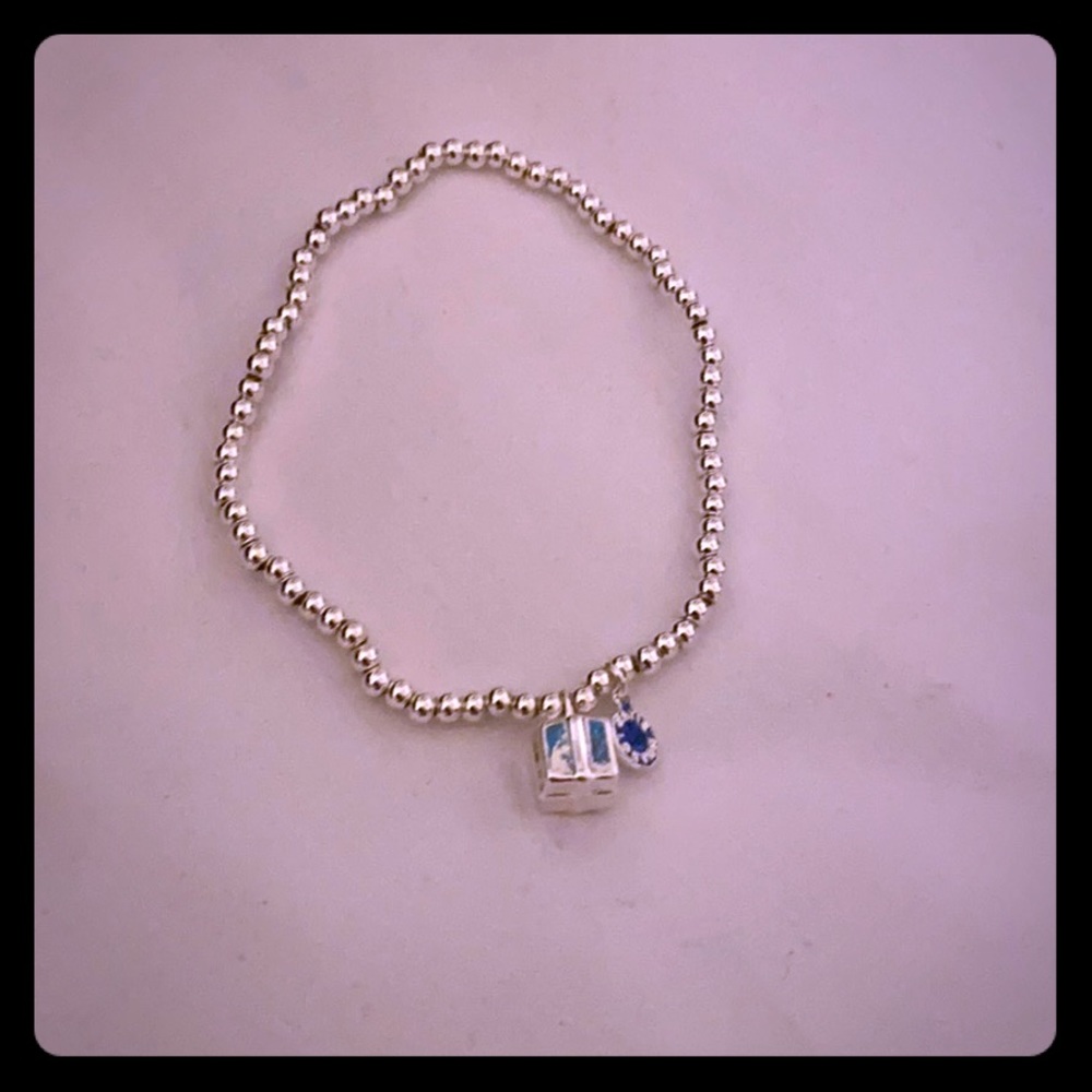 Katie Loxton Silver Bracelet with Present Charm